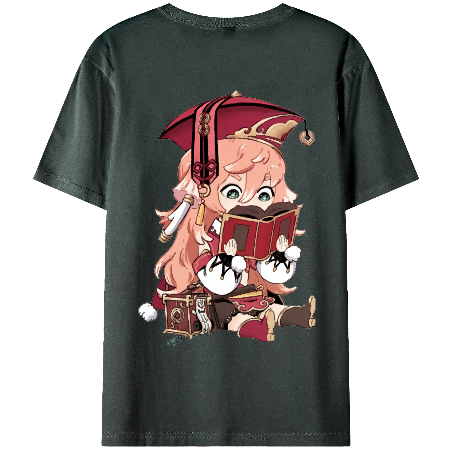 げんし神 ヤンフェイ genshin Yanfei 綿100％ メンズ半袖Tシャツ（バックプリント） 通気性